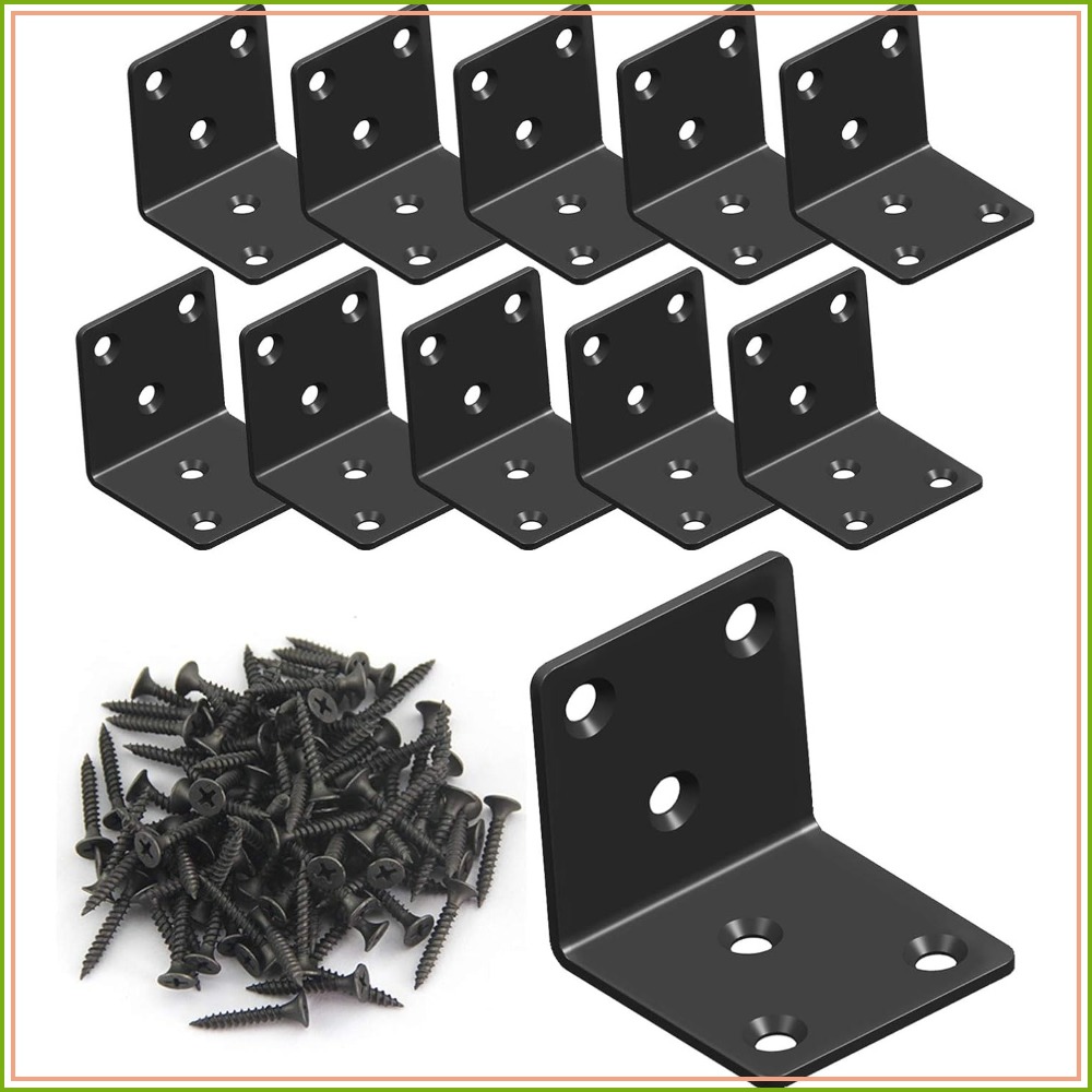 Woodworking Images Free - Heavy Duty L-Shape Shelf Bracket, Black