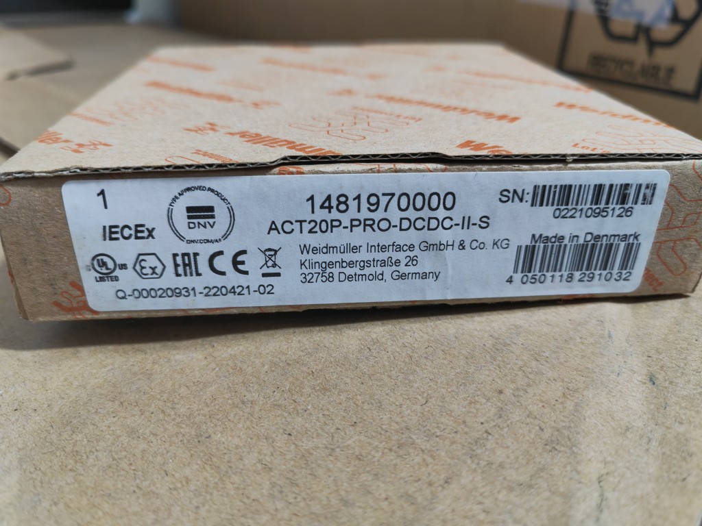 Woodworking News - New Original Weidmüller Signal Transmitter ACT20P-PRO