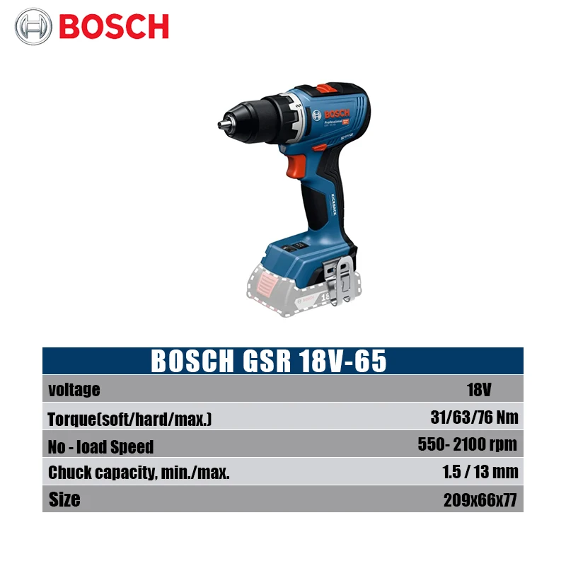 Bosch GSR 18V-65 Brushless Ele - огляд і ціна Woodworking Drill