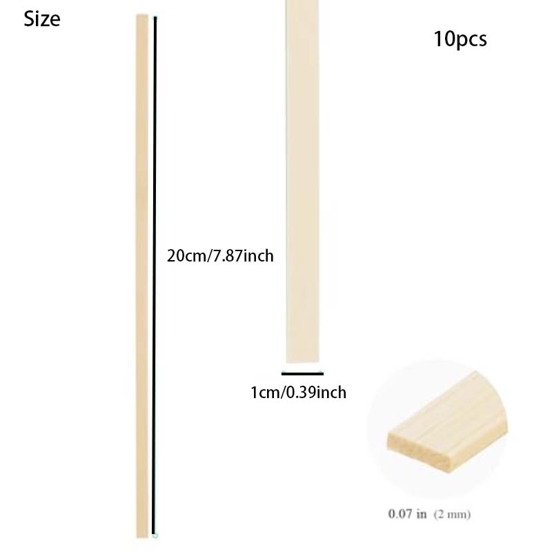10pcs Wooden Flat Sticks for A - огляд і ціна Woodworking Projects Art