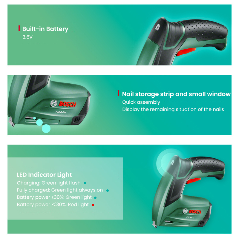 Bosch PTK 3.6 Li Cordless Nail - огляд і ціна Woodworking Nail Gun