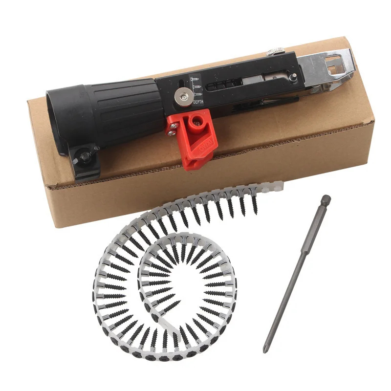 Auto Feed Chain Belt Screw Gun - огляд і ціна Woodworking Nail Gun